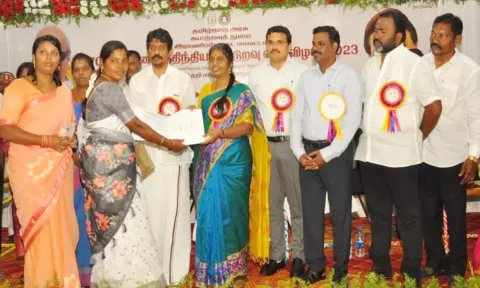 கூட்டுறவு வார விழா நடந்த காட்சி.