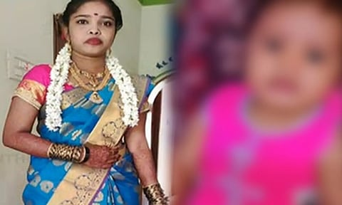 சாலையில் அறுந்து கிடந்த மின்கம்பி- கணவர் கண் முன்னே மனைவி, குழந்தை உடல் கருகி பலி