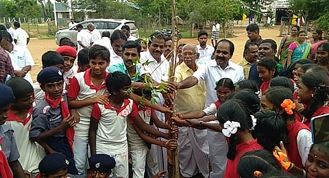 பெருங்காடு அரசு பள்ளியில் மரக்கன்று நடும் விழா