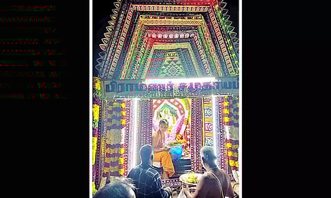 களக்காடு சத்தியவாகீஸ்வரர் கோவிலில் பட்டின பிரவேச விழா