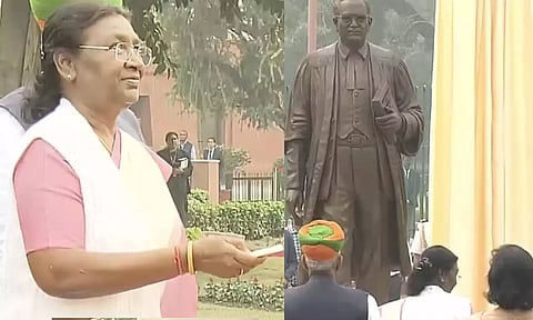 உச்ச நீதிமன்றத்தில் 7-அடி உயர அம்பேத்கர் சிலையை ஜனாதிபதி திறந்து வைத்தார்