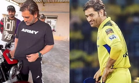 தனது டி-ஷர்ட்டால் ரசிகரின் பைக்கை துடைத்த டோனி- வைரலாகும் வீடியோ