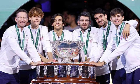 டேவிஸ் கோப்பை: 47 வருடத்திற்கு பிறகு சாம்பியன் பட்டத்தை கைப்பற்றிய இத்தாலி