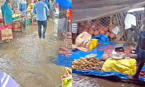 குலசேகரன்பட்டினத்தில் 6 சென்டிமீட்டர் மழை பதிவு: உடன்குடியில் வாரச்சந்தையில் தண்ணீர் புகுந்தது