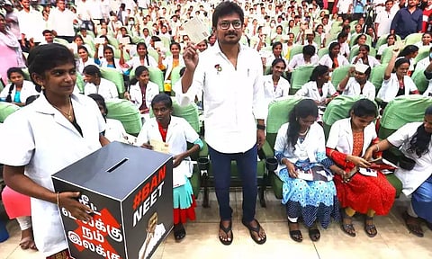 50 லட்சம் கையெழுத்துகளை கடந்தது நீட் விலக்கு இயக்கம்- அமைச்சா் உதயநிதி தகவல்