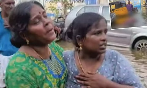 பள்ளிக்கரணையில் சோகம்: மழை வெள்ளத்தில் குடும்பத்தை காப்பாற்றி தன்னுயிரை நீத்த மகன்