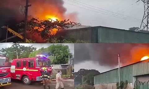 மணலியில் ரசாயன மூலப்பொருள் குடோனில் 2-வது நாளாக பற்றி எரியும் தீ