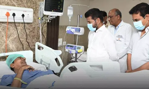 சந்திரசேகர் ராவை நேரில் சந்தித்து நலம் விசாரித்தார் தெலுங்கானா முதல்வர் ரேவந்த் ரெட்டி
