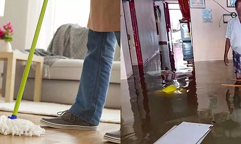 வெள்ளம் புகுந்த இடங்களில் வீடுகளை கழுவி சுத்தம் செய்ய கட்டணம் 2 மடங்காக அதிகரிப்பு