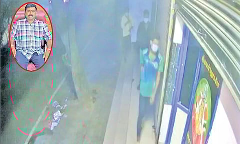 கண்காணிப்பு கேமராவில் பதிவான கொலையாளிகளின் உருவம் - (உள்படம்) கொலை செய்யப்பட்ட பிரபு