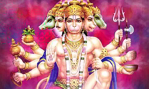 ஐந்து தலைகளை பெற்ற அனுமன்