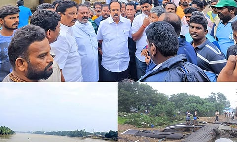 10 ஆயிரம் பேரை மீட்ட மீனவர்கள்- அமைச்சர் நேரில் நன்றி தெரிவித்தார்