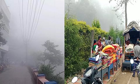 ஏற்காட்டில்  பனிமூட்டம்- கடும் குளிர்