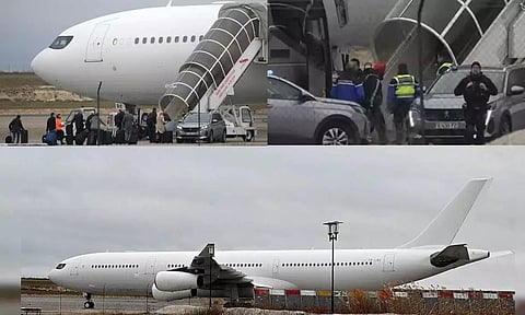 மனித கடத்தல் சந்தேகம்: பிரான்ஸில் தரையிறக்கப்பட்ட இந்தியர்கள் மும்பை அழைத்து வரப்பட்டனர்