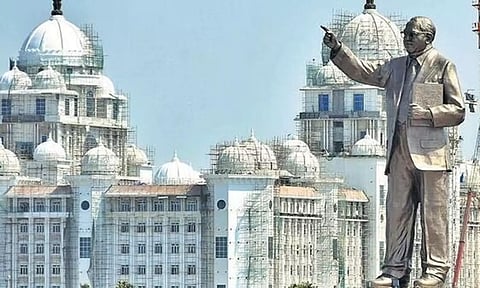 ஆந்திராவில் ரூ.374 கோடியில் 125 உயர அம்பேத்கர் சிலை 19-ந்தேதி திறப்பு