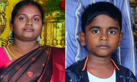 காரிமங்கலம் அருகே விபத்து... மோட்டார் சைக்கிள் மீது லாரி மோதி தாய், மகன் பலி