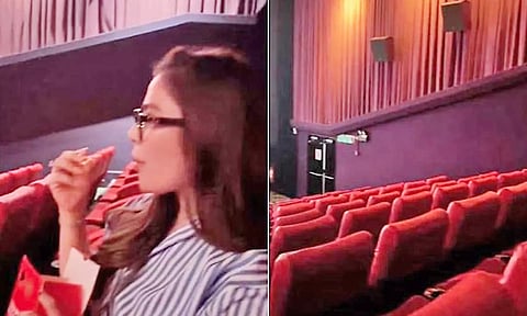 எல்லா டிக்கெட்டையும் வாங்கி தியேட்டரில் தனியாக படம் பார்த்த பெண்: காரணம் இதுதான்