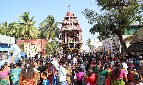 தைத்திருவிழா: பூதப்பாண்டி பூதலிங்க சுவாமி கோவில் தேரோட்டம்