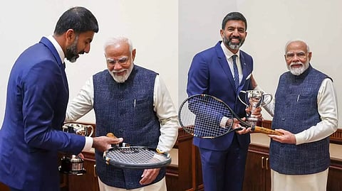 43 வயதில் சாம்பியன்- பிரதமரை சந்தித்து வாழ்த்து பெற்ற ரோகன் போபண்ணா