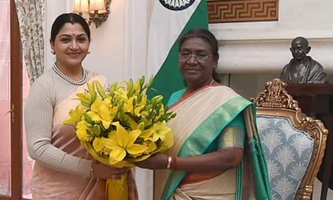 ஜனாதிபதியுடன் குஷ்பு 'திடீர்' சந்திப்பு