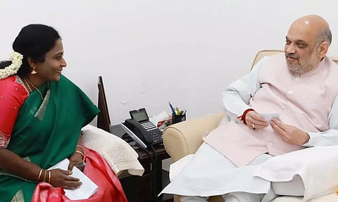 புதுவை தொகுதியில் போட்டியா? கவர்னர் தமிழிசைக்கு அமித்ஷா நிபந்தனை