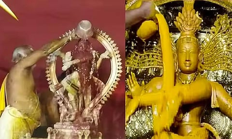 ஆருத்ரா  தரிசனத்தில் மட்டும் களையப்படும் சந்தனகாப்பு