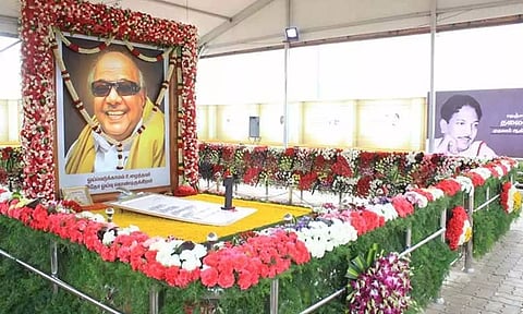 மெரினா கடற்கரையில் அமைக்கப்பட்டுள்ள கருணாநிதி நினைவிடம் 26-ந்தேதி திறப்பு