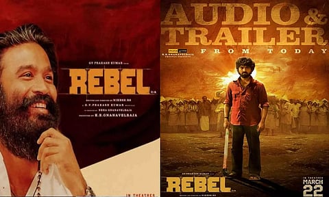 ஜி.வி. பிரகாஷ் நடிக்கும் ரெபெல் படத்தின் ட்ரைலரை தனுஷ் வெளியிட்டார்