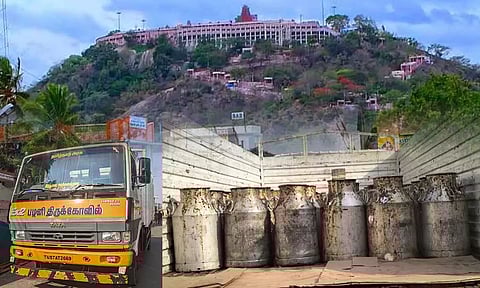 பழனியில் கெட்டுப்போன பஞ்சாமிர்தம்: லாரி சிறைபிடிப்பு