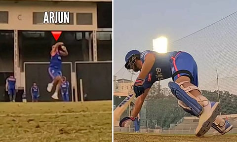 அர்ஜூன் பந்து வீச்சில் திணறும் இஷான்: கிண்டலடித்த சிஎஸ்கே ரசிகர்- வைரலாகும் வீடியோ