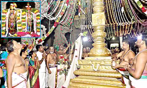 ஸ்ரீவில்லிபுத்தூரில் இன்று கொடியேற்றத்துடன் தொடங்கிய ஆண்டாள் ரெங்கமன்னார் திருக்கல்யாணம்