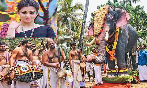 கேரள கோவிலுக்கு இயந்திர யானை வழங்கிய நடிகை பிரியாமணி