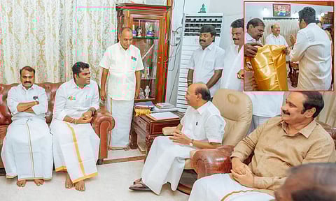 பா.ஜ.க. பக்கம் பா.ம.க.: மணிவண்ணன் ஸ்டைலில் கலாய்த்த தி.மு.க. - பதிலடி கொடுத்த அ.தி.மு.க.