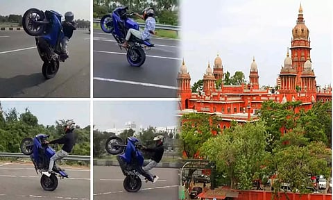 பைக் சாகசங்களில் ஈடுபடுவோரை கிரிமினல்களாக முத்திரை குத்தாதீர்கள் - சென்னை உயர் நீதிமன்றம்