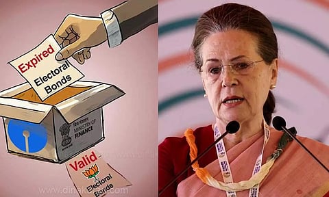 பாஜகவுக்கு தேர்தல் பத்திர நன்கொடை, காங்கிரசுக்கு வங்கி கணக்கு முடக்கம் - சோனியா காந்தி விமர்சனம்