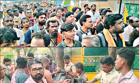 பவுர்ணமியை யொட்டி சதுரகிரியில் திரளான பக்தர்கள் தரிசனம்