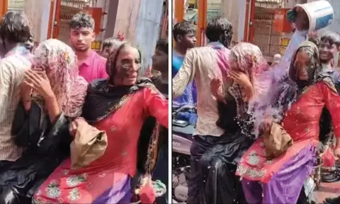 உ.பி.யில் முஸ்லீம் குடும்பத்தின் மீது வலுக்கட்டாயமாக ஹோலி கலர் பொடி தூவி துன்புறுத்தல்