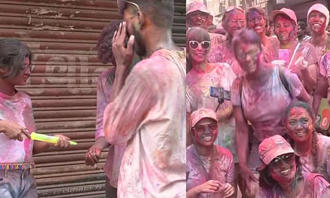 சென்னையில் ஹோலி பண்டிகை கோலாகல கொண்டாட்டம்