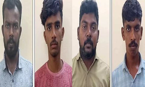 நாட்டு வெடிகுண்டு தயார் செய்த 4 வாலிபர்கள் கைது