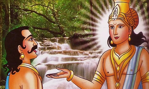 பூதத்திற்கு இரையாக சென்ற நம்பாடுவானை வழிமறித்த பெருமாள்