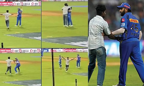 மைதானத்துக்குள் நுழைந்த ரசிகர்: மிரண்ட ரோகித்- வைரலாகும் வீடியோ