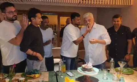 அஜித்துக்கு கேக் ஊட்டிய நடராஜன்