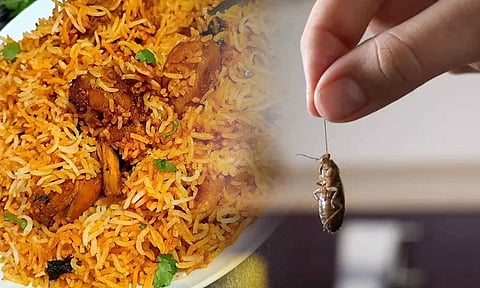 சிக்கன் பிரியாணியில் கரப்பான் பூச்சி: பா.ஜனதா பெண் நிர்வாகி உள்பட 3 பேர் மயக்கம்