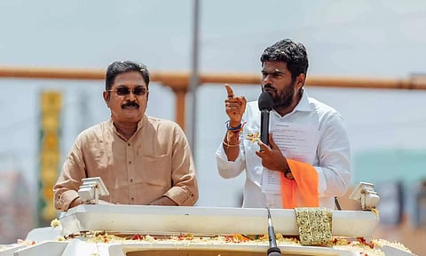 ஊழல் பணத்தை வாக்காளர்களுக்கு வினியோகிக்க தி.மு.க.-காங்கிரஸ் திட்டம்: அண்ணாமலை