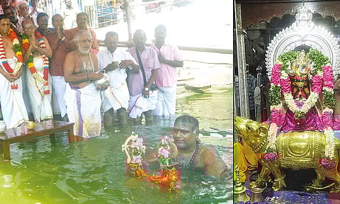 பிள்ளையார்பட்டி கற்பக விநாயகர் கோவிலில் தீர்த்தவாரி உற்சவம்