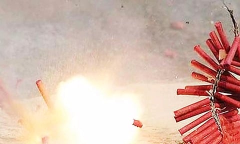 வேட்பாளருக்கு பட்டாசு வெடித்து வரவேற்பு அளித்தபோது விபரீதம்:  கூரை வீடு எரிந்து நாசம்