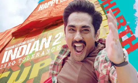 சித்தார்த் பிறந்தநாளை ஒட்டி சிறப்பு போஸ்டர் வெளியிட்ட இந்தியன் 2 படக்குழு