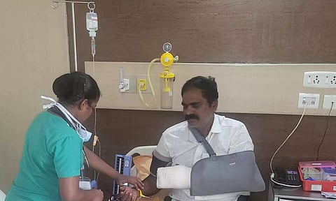 அண்ணாமலைக்கு ஆதரவு திரட்டியபோது கைவிரலை துண்டித்துக் கொண்ட பா.ஜ.க. நிர்வாகி