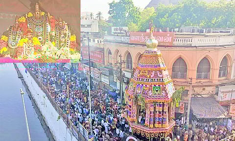 மலைக்கோட்டை தாயுமானவர் கோவில் சித்திரை திருவிழா தேரோட்டம்