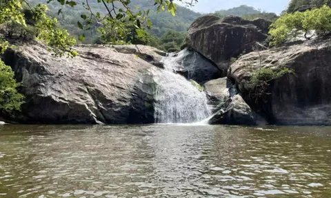 வற்றாத ஜீவநதியாக தண்ணீர் கொட்டும் தலையூத்து அருவி